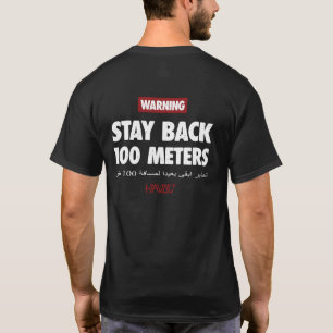 100 Meter schwarzes T-Shirt für Militäerveteranen,