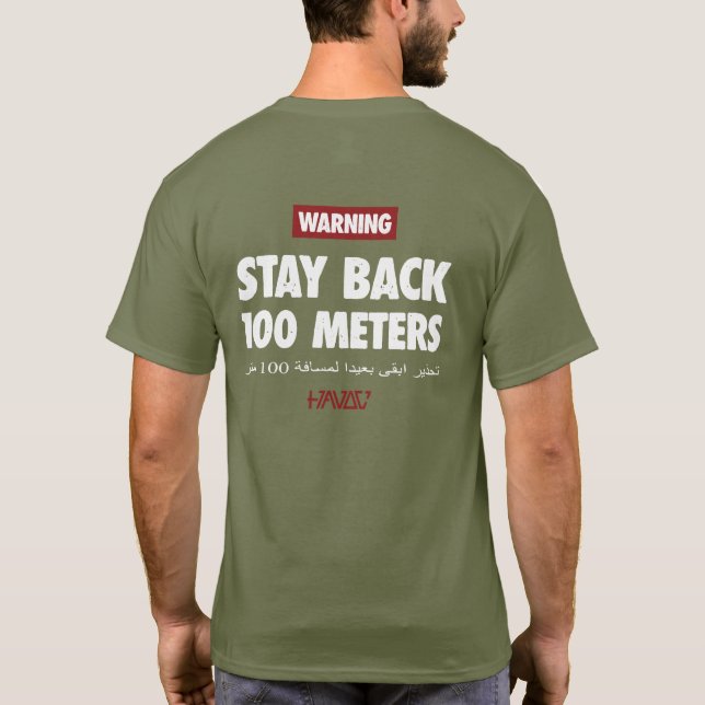 100 Meters Olive Tee for Military Vets, Havoc7 (Rückseite)