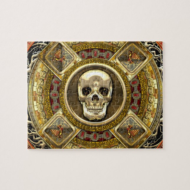 [100] Mictlantecuhtli - aztekischer Gott des Todes Puzzle (Horizontal)