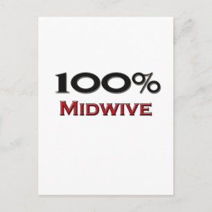 100 % Midwive Postkarte