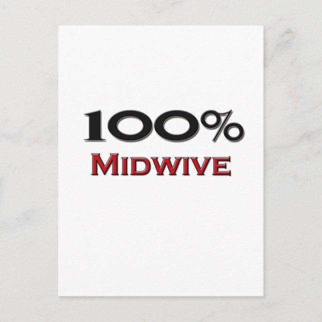 100 % Midwive Postkarte (Vorderseite)