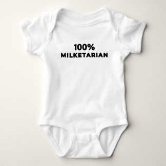 100% Milketarian - Schwarz Baby Strampler