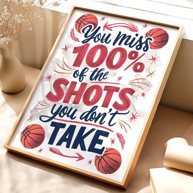 100% Miss: Basketball Motivierend Poster (Von Creator hochgeladen)
