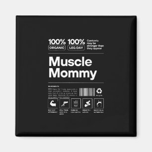 100% Muskel-Mama - Bodybuilding Fitnessstudio Fit  Magnet