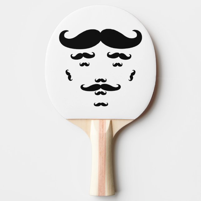 100 % Mustache Tischtennis Schläger (Vorderseite)