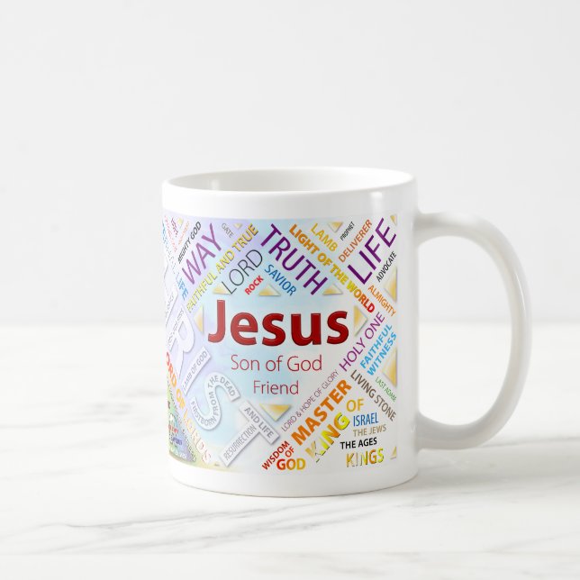 100 Namen von Jesus-Tasse Tasse (Rechts)
