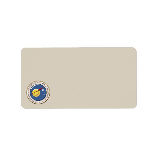[100] NASA-Emblem [3D] Adressaufkleber (Vorne)
