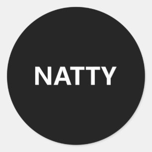 100% Natty Muskelaufbauprodukt  Runder Aufkleber