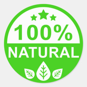 100% naturbelassene Agrarproduktion Runder Aufkleber