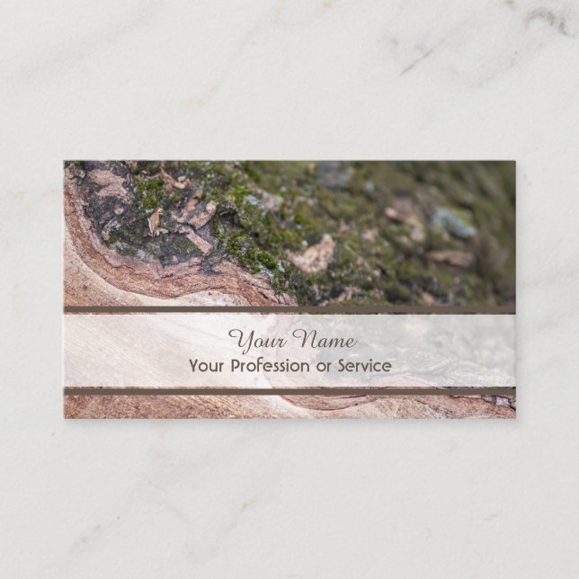 100% natürliche Bio Holzart Visitenkarte (Vorderseite)