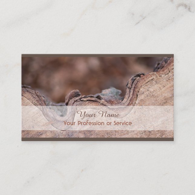 100% natürliche Bio Holzart Visitenkarte (Vorderseite)