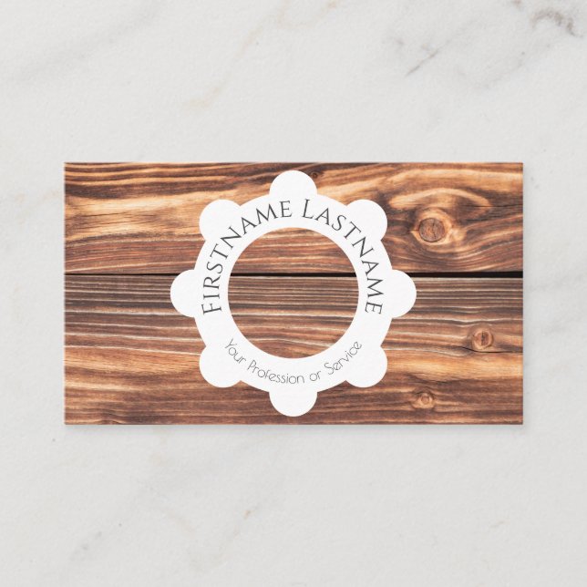 100% natürliche, Bio Holzkreise Visitenkarte (Vorderseite)