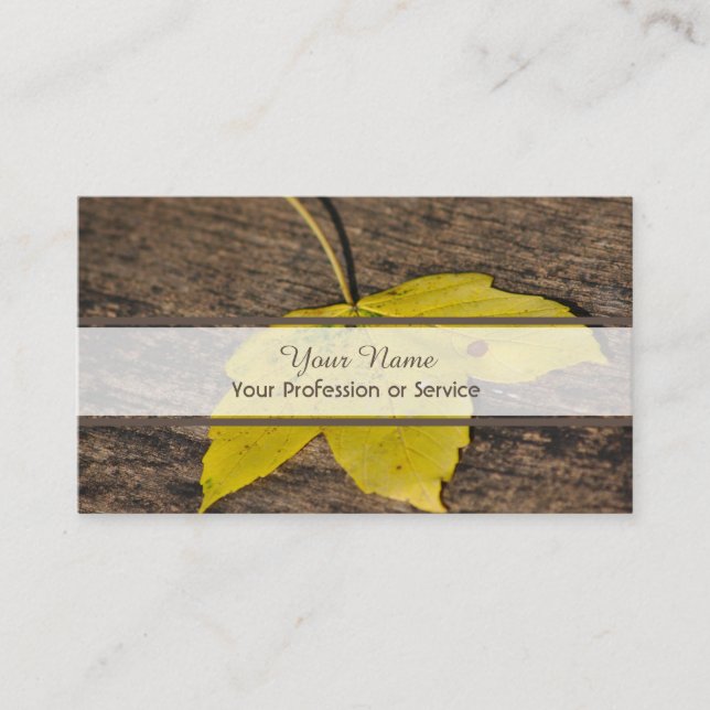 100% natürliche Bio indische Sommer-Business Visitenkarte (Vorderseite)