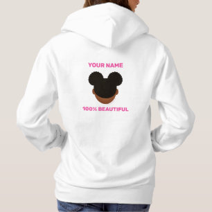 100% natürliche Haare Front N Back Hoodie