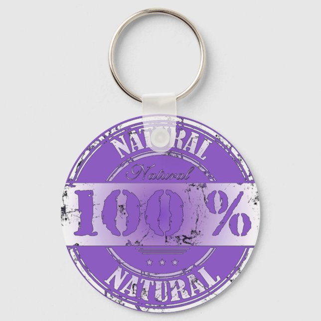 100% Naturlicher Schlüsselanhänger (Vorderseite)