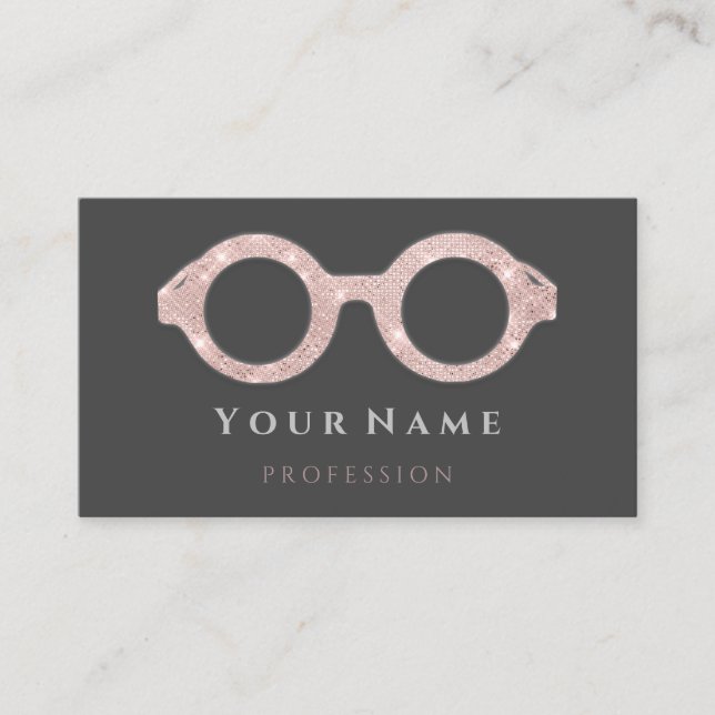 100 Optische Rose Augenpflege Optische Brillen Gra Visitenkarte (Vorderseite)