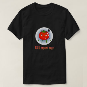 100% Organischer Ärger Lustige Wütende Tomate T-Shirt