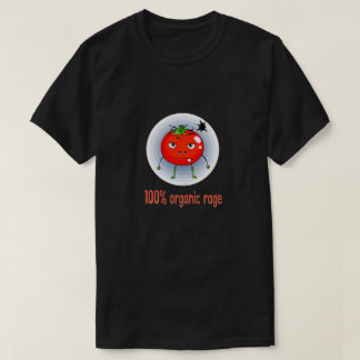 100% Organischer Ärger Lustige Wütende Tomate T-Shirt