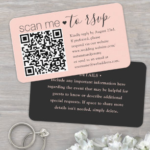 100 Pack DIY Colors Pink & Black Details & QR UAWG Visitenkarte