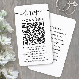 100 Pack QR Code Hochzeit RSVP & Details Gehäuse Visitenkarte