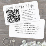 100 Pack QR Code UAWG & Details Hochzeitsszenario Visitenkarte<br><div class="desc">Vereinfachen Sie die UAWG-Antworten und liefern Sie wichtige Details mit schicken, modernen QR Code Gehäuse Karten. Der gesamte Text ist einfach anzupassen, einschließlich der Formulierung "scanne mich auf uAwg". Um Ihren eigenen QR-Code mit dem Generator zu erstellen, geben Sie einfach die URL der Website in die Vorlage ein. Durch Scannen...</div>