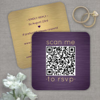100 Pack QR UAWG Lila und Gold Hochzeitscodierung