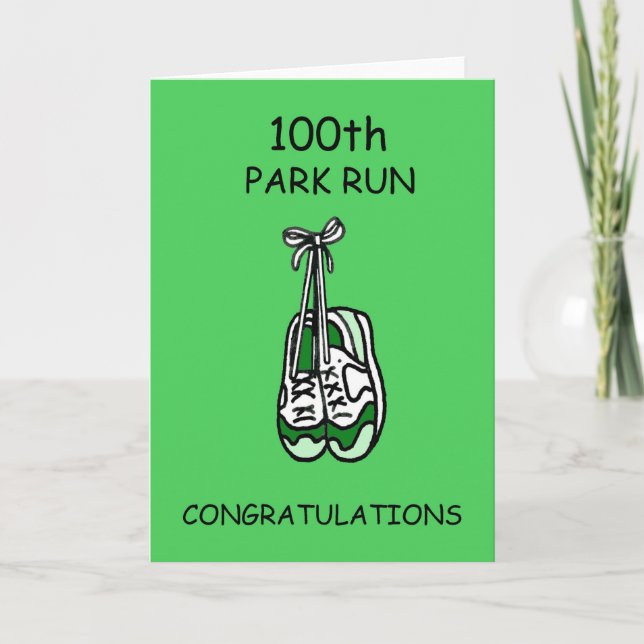 100. Park Run Herzlichen Glückwunsch Karte (Vorderseite)