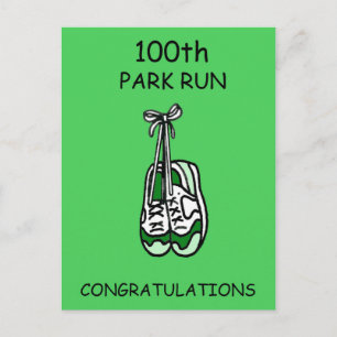 100. Park Run Herzlichen Glückwunsch Postkarte
