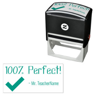 "100% perfekt!" Briefmarke eines Assistenten für G Permastempel