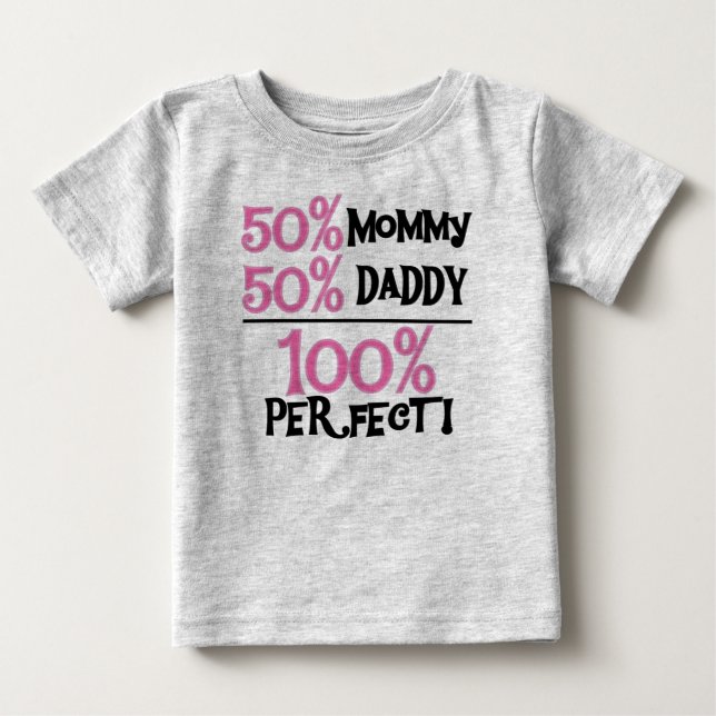 100 % perfekt rosa baby t-shirt (Vorderseite)