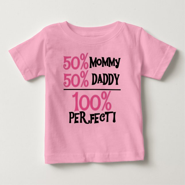 100 % perfekt rosa baby t-shirt (Vorderseite)
