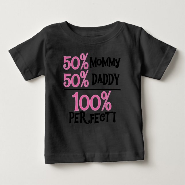 100 % perfekt rosa baby t-shirt (Vorderseite)
