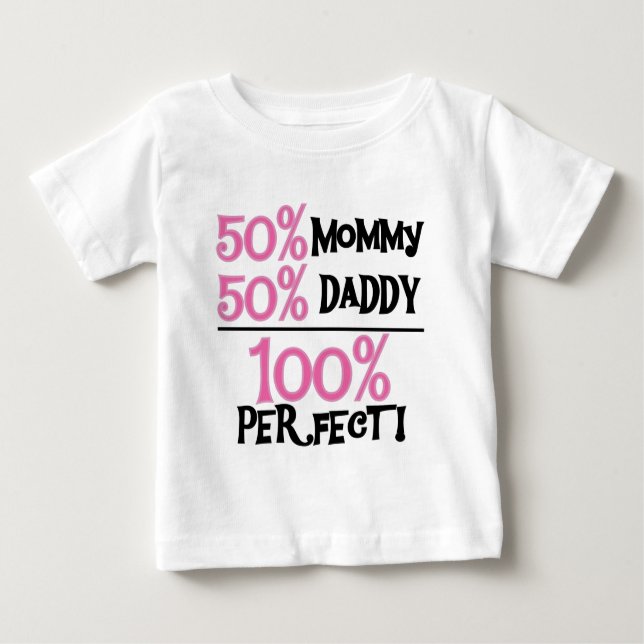 100 % perfekt rosa baby t-shirt (Vorderseite)