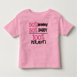 100 % perfekt rosa kleinkind t-shirt