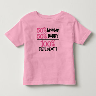 100 % perfekt rosa kleinkind t-shirt