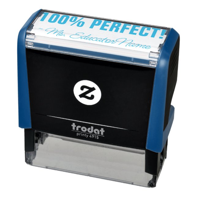 "100% PERFEKT!" Schullehrer Rubber-Briefmarke Permastempel (Produkt)