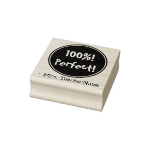 "100%! Perfekt!" Tutor-Feedback-Rubber-Briefmarke Gummistempel