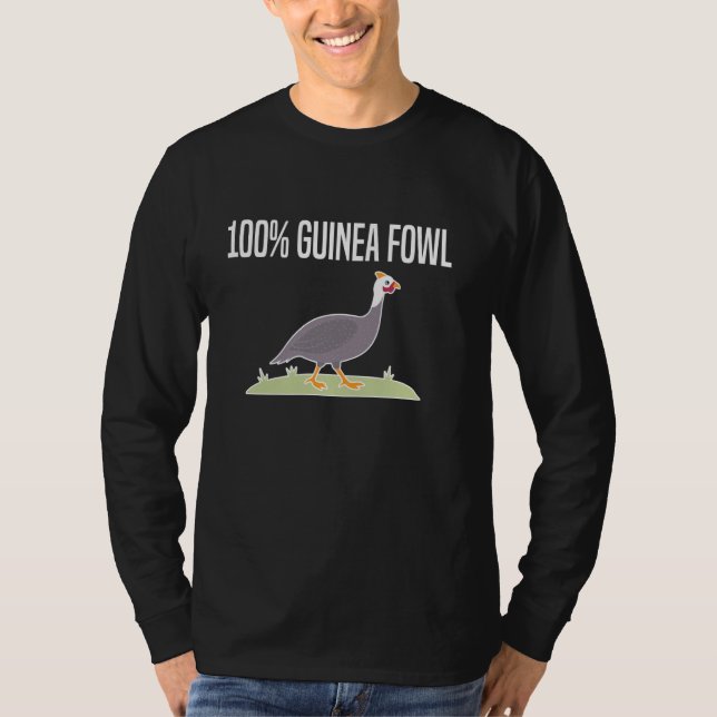 100 Perlhuhn Hühner Vogel T-Shirt (Vorderseite)