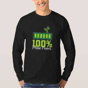 100 Pflanzenkraft Umwelt-Veganer T-Shirt