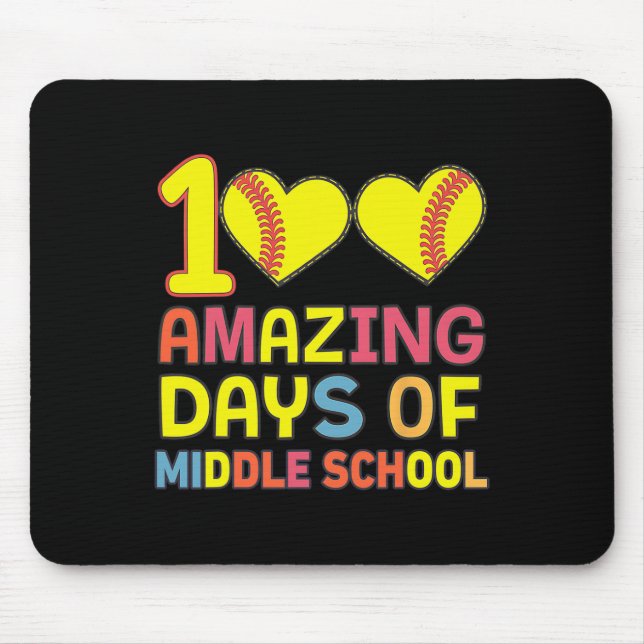 100 Phantastische Tage Mittelschulen - Softll Play Mousepad (Vorne)