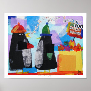 100 Pinguin Mittens Poster