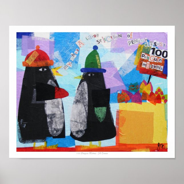 100 Pinguin Mittens Poster (Vorne)