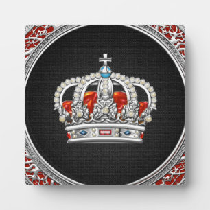 [100] Prinzessin King-Queen Crown [Silver] Fotoplatte