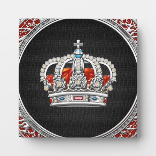 [100] Prinzessin King-Queen Crown [Silver] Fotoplatte (Vorderseite)