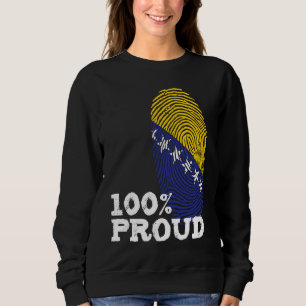 100 Proud-Bosnien-Herzegowina-Flagge für Proud-Bos Sweatshirt