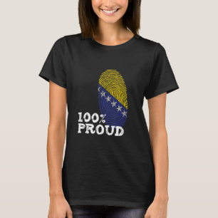 100 Proud-Bosnien-Herzegowina-Flagge für Proud-Bos T-Shirt