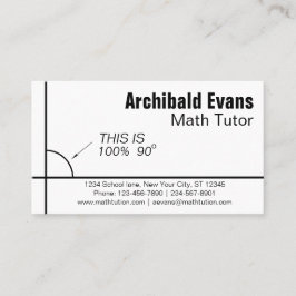 100 Prozent 90 Grad lustiger Mathematiklehrer Visitenkarte