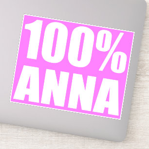 100 Prozent Anna Name Aufkleber