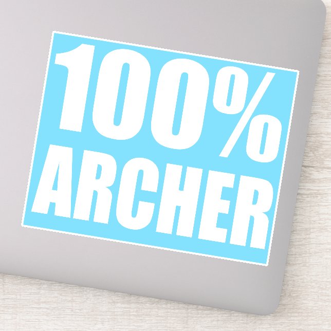 100 Prozent Archer-Name Aufkleber (Detail)