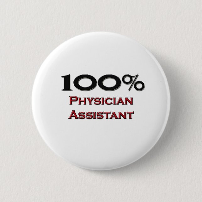 100 Prozent-Arzt-Assistent Button (Vorderseite)